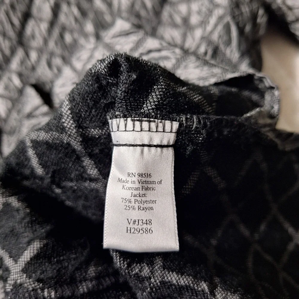 Coldwater Creek Diamond Quilted Jacket Womens XL Smoke Gray Elegant Event - Picture 6 of 9